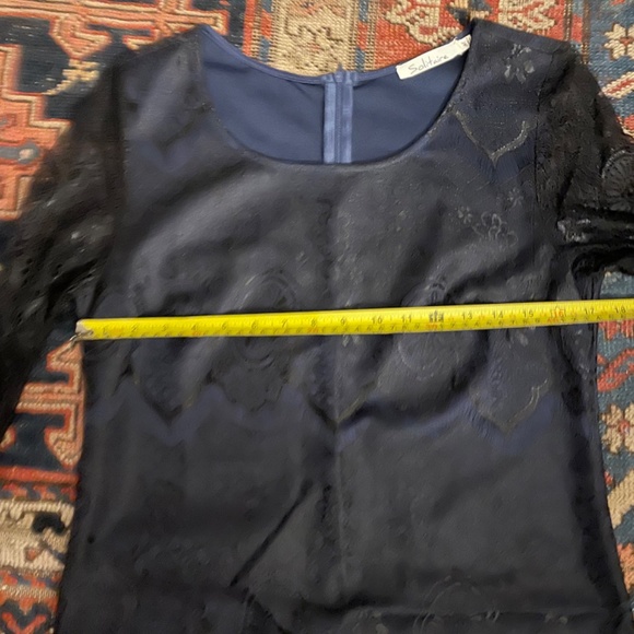 Solitaire Navy Dress with Black Lace Medium style 12-2011 - Picture 7 of 11